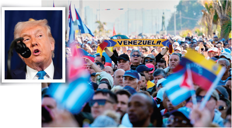 도널드 트럼프 미국 대통령(위)은 1월 11일(이하 현지 시간) 소셜미디어 트루스소셜 계정에 “쿠바로 가는 석유나 돈은 더는 없을 것”이라고 썼다. 쿠바에서는 니콜라스 마두로 베네수엘라 대통령 체포 이후 친베네수엘라 시위가 열렸다. 뉴시스