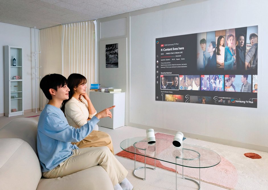 삼성전자의 휴대용 인공지능(AI) 프로젝터 ‘더 프리스타일 플러스’. 삼성전자 제공