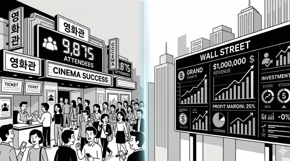 한국과 미국의 ‘박스오피스 1위’ 기준이 다르듯, 국내 증시와 미국 증시 투자 방법도 달라야 한다. 제미나이 생성 이미지