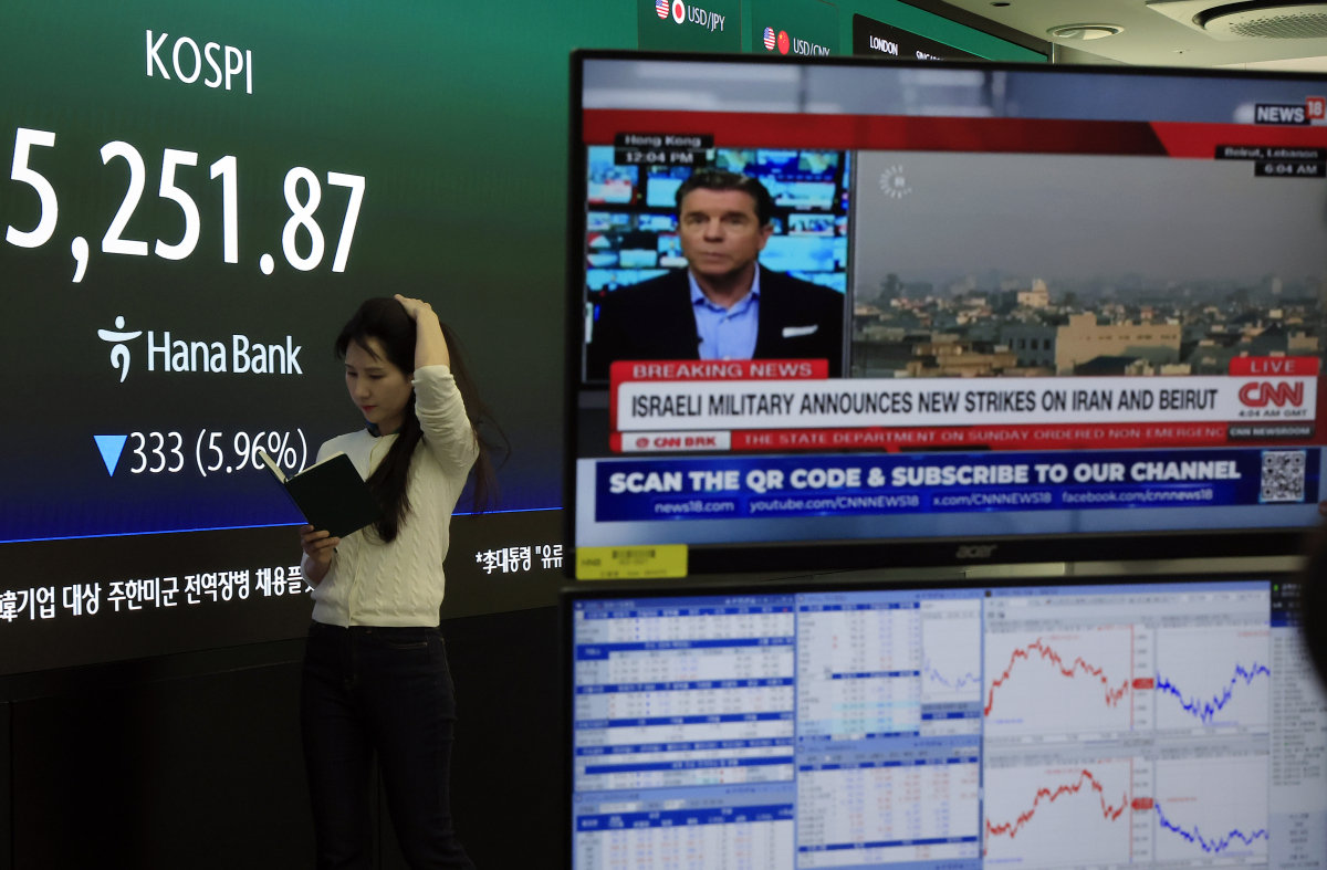 3월 9일 코스피가 전거래일 대비 5.96% 하락하며 마감했다. 3월 들어 코스피는  지정학적 불안정성으로 변동성이확대되고 있다. 뉴스1