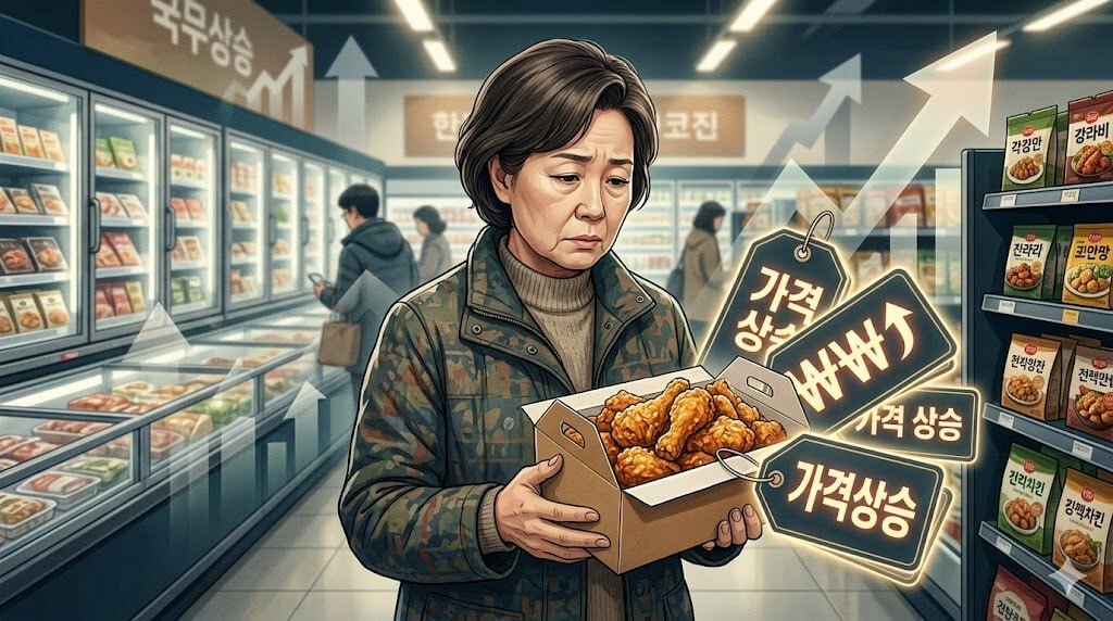 고병원성 조류인플루엔자(AI) 사태 여파로 닭고기 가격이 오르자 KFC 등 외식업체들도 제품가를 인상하고 있다. 제미나이 생성 이미지