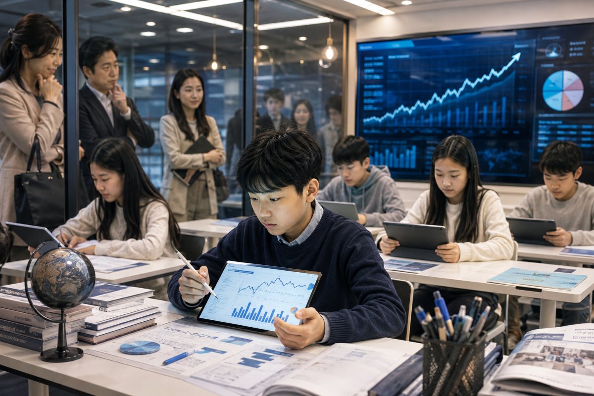 주식투자도 머지않아 영어와 수학, 코딩처럼 조기교육의 한 분야로 자리 잡을 것이라는 시각이 있다. 챗GPT 생성 이미지