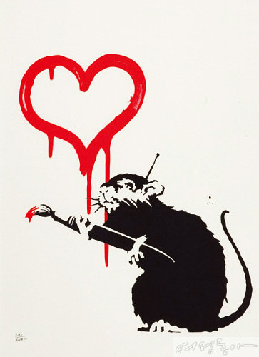 뱅크시 Love Rat