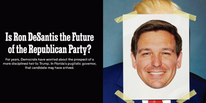 2023년 9월 13일 뉴욕타임스에 실린 ‘론 디샌티스는 공화당의 미래인가?’ 기사.