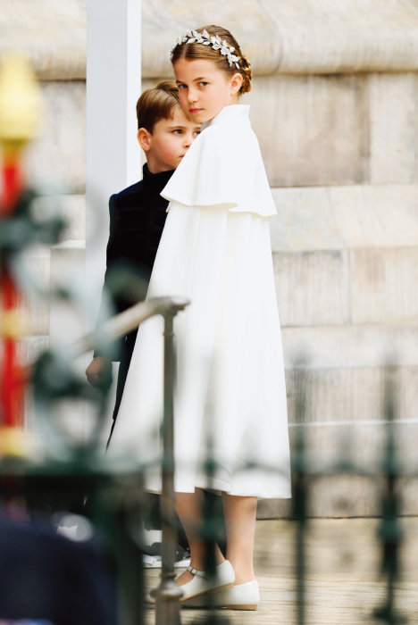 Princess Charlotte at King Charles' coronation last year. Young but graceful.