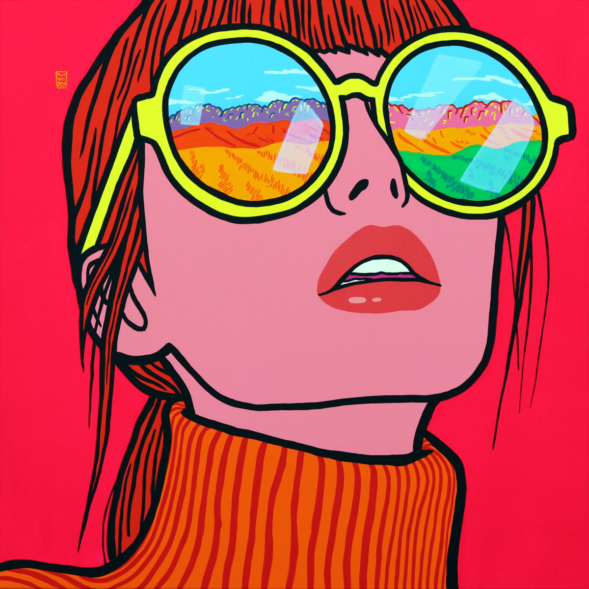 윤기원, 아!울산바위, 100x100cm, 아크릴릭 2025