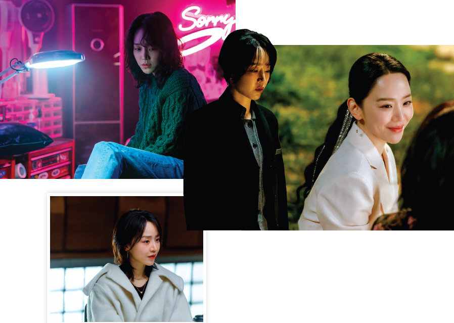 신혜선은 여러 페르소나를 가진 사라 킴으로 분해 각 인물들의 다층적인 심리를 섬세하게 표현했다. 