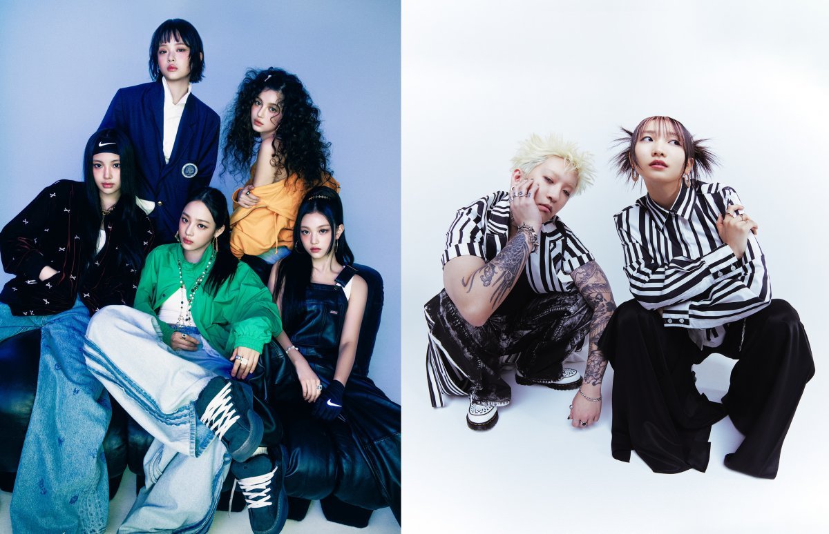 With the music industry at the end of the year approaching, representative K-pop girl group New Jeans will be performing at the Japan‘s ‘FNS Music Festival’, while K-pop star Yoasobi will be holding a solo concert in Korea (from left). Photo courtesy of Adore Rivet