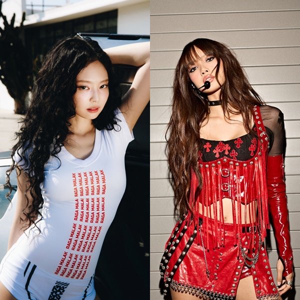 Blackpink’s Jennie and Lisa (left) will perform as solo artists at the 2025 Coachella Valley Music and Arts Festival in the United States. Photo courtesy of OA Entertainment and Sony Music Entertainment Korea