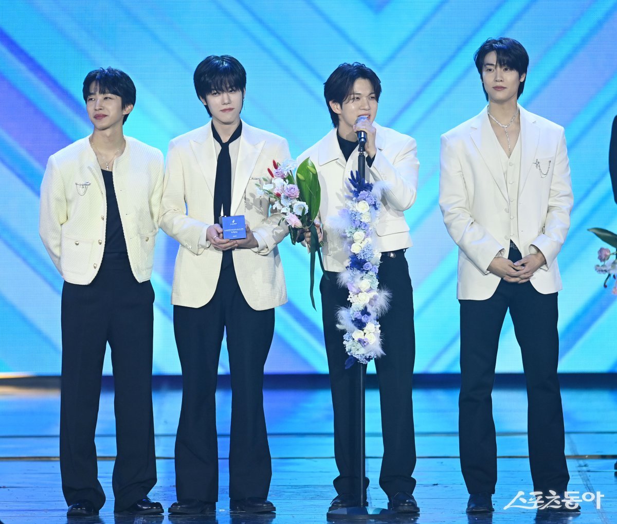 The 1st D Awards with upick, hosted by Sports Donga and organized by ‘upick’ and WSM (Hosted by: Sports Donga, WSM · Organized by: UPICK, WSM · Sponsored by: GK Link, ITTA), was held on the 22nd at the Hwajeong Gymnasium of Korea University in Seoul. N.Flying, who won the D*AWARDS DELIGHTS BLUE LABEL, is expressing his thoughts on the award. Reporter Joo Hyun-hee teth1147@donga.com