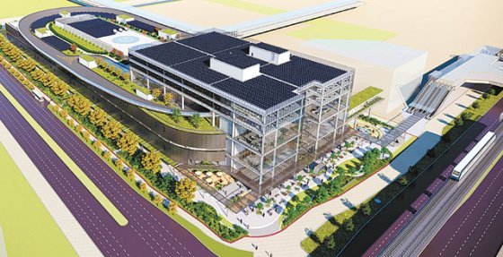 현대자동차그룹이 싱가포르에 2022년 완공을 목표로 짓고 있는 글로벌혁신센터(HMGICS) 조감도. 현대자동차그룹 제공