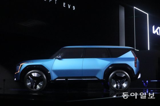 현대차그룹은 내년 4월 대형 전기 SUV 모델인 ‘EV9’ 출시를 준비하고 있다. 김재형 기자 monami@donga.com