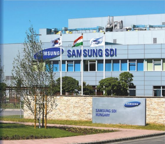 삼성SDI는 현대자동차에 첫 전기차 배터리 공급 계약을 체결했다고 23일 밝혔다. 2026년 현대차에 공급하는 ‘P6’ 배터리가 생산될 삼성SDI 헝가리 법인 전경. 삼성SDI 제공