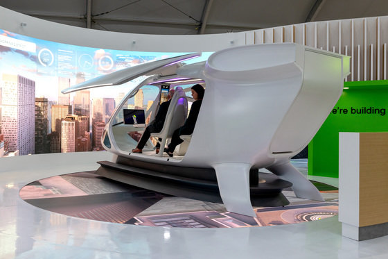 슈퍼널이 서울 국제항공우주 및 방위산업 전시회(ADEX 2023)에서 공개한 UAM 인테리어 콘셉트 모델.(현대자동차그룹 제공) 2023.10.17/뉴스1