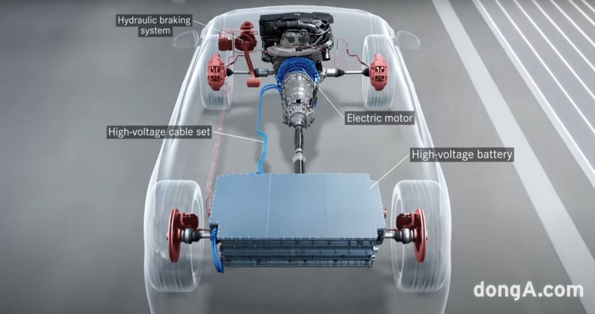 메르세데스벤츠 E350e 4매틱 위드 EQ하이브리드 테크놀로지에 적용된 4세대 플러그인하이브리드 시스템