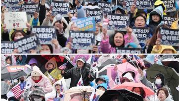尹파면에도 식지 않는 광장…자유통일당·촛불행동 주말 집회