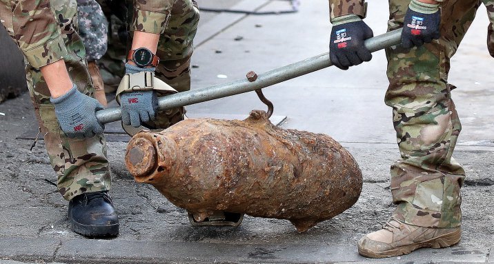 포천초교 공사현장서 1m 길이 폭탄 발견…440명 대피