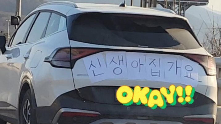 “신생아 집 가요” 거북이 주행에도 웃음 짓게 한 문구