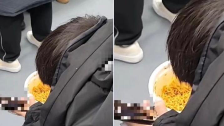 지하철이 식당인가…컵라면, 도시락에 캔맥주까지