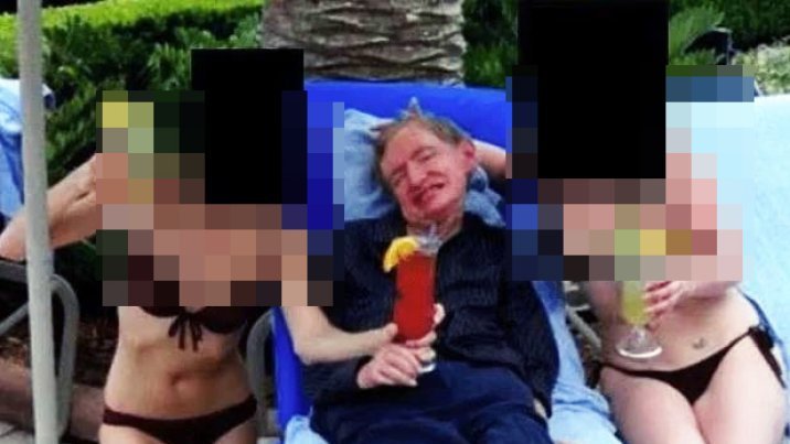 스티븐 호킹, 엡스타인 파티서 양옆에 비키니女…유족 “간병인들”