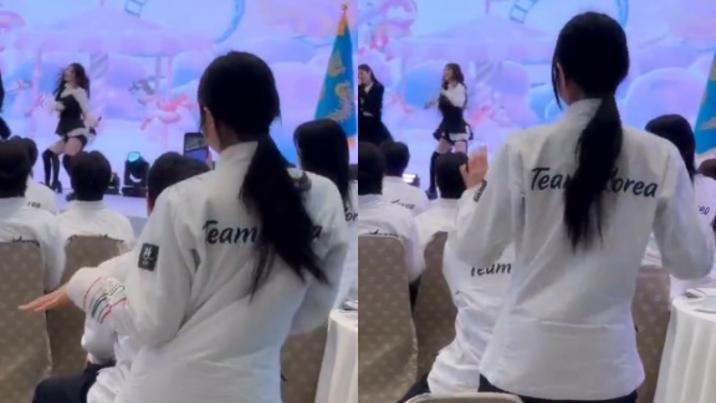 ‘흥부자’ 이해인…靑 오찬행사서 아일릿 춤 따라춰