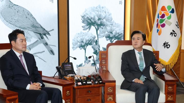 장동혁, ‘후보 미등록’ 김태흠 찾아가 “공천 신청해달라”