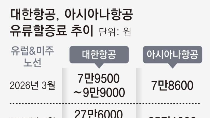 “5월 발권땐 美왕복 유류할증료 100만원…오늘내 티켓 끊어야 싸”