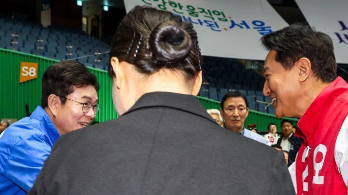 정원오 “저질 네거티브 공작정치는 범죄” 오세훈 “토론 회피 저급해”