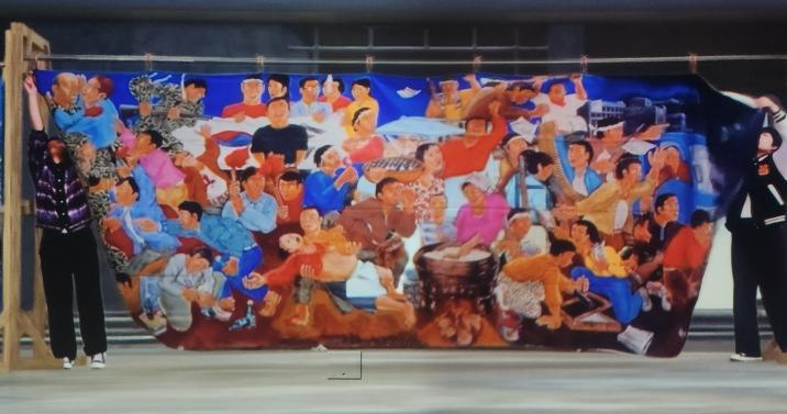 백골단에 불탄 77m ‘민주화 걸개그림’ AI로 되살려
