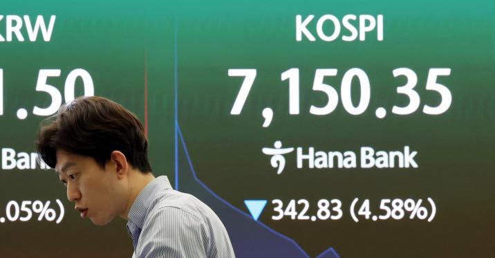 8000 찍은 다음 거래일에 장중 7142까지 하락 ‘롤러코스피’