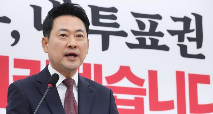 장동혁 “국민들 재선거 원해, 사전투표 폐지 해야”…사퇴 요구는 일축