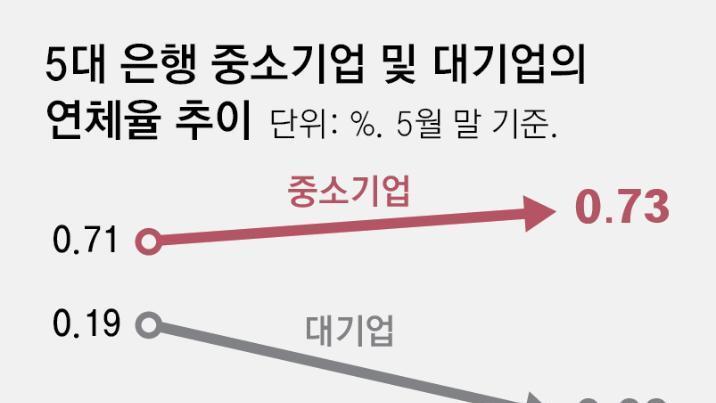 中企 금리인상 직격탄… 시중은행 연체율 0.73% 역대 최대