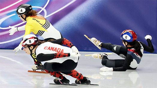 넘어져도 일어난 ‘람보르길리’ 김길리…1000m 동메달 따냈다