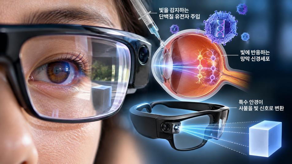 “눈에 유전자 넣고 특수 안경 썼더니”…실명 환자 6명 시각 기능 개선