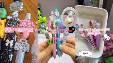 ‘필통’ 꾸미는 엄마, ‘볼펜’ 꾸미는 딸