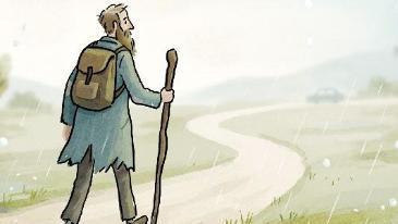 고통 속에 걷는 사람