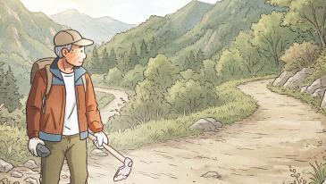 그 퇴직자는 왜 산에서 돌을 캤을까?