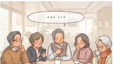 어느 퇴직자들의 어색한 티타임