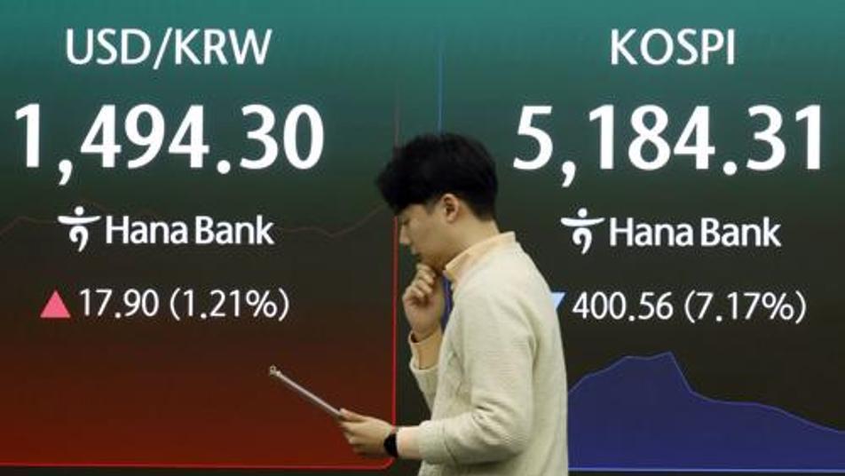 유가 폭등하자 외국인·기관 코스피 투매…장중 8%대 폭락