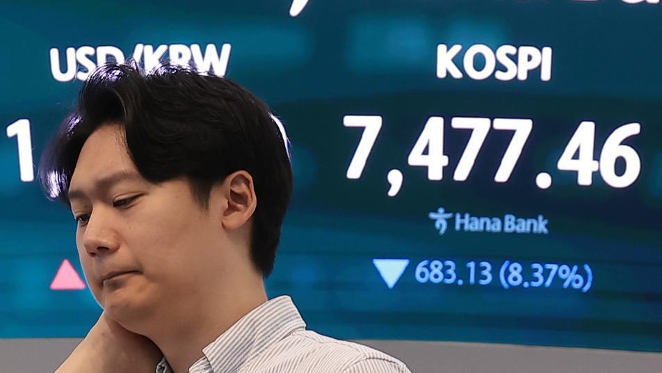서킷브레이커 이어 매도 사이드카…코스피 장중 7500선 붕괴