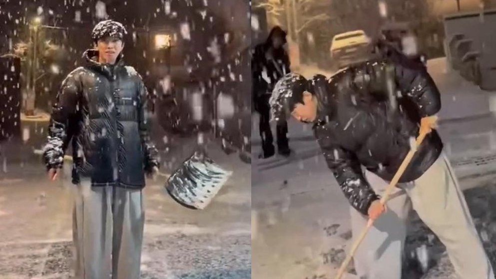 임영웅, 삽 든 ‘제설 히어로’ 출격…“내 집 앞 눈은 내가 치우자”