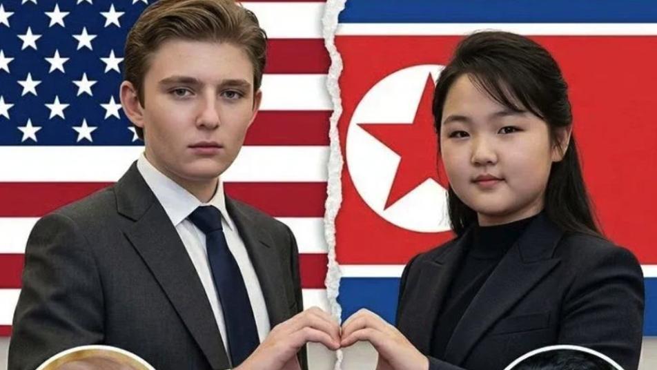 “트럼프 막내 배런-김주애 결혼시키자”…세계평화 ‘풍자 밈’ 확산