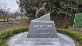 국민 안전 지키다 떠난 구조견 39마리, 기림비 생겼다