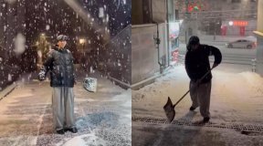 임영웅, 폭설 속 동네 제설 선행 “내 집 앞 눈은 내가 치운다”