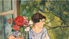 여인을 감싼 검은 윤곽선…시선을 끌고 동시에 밀어내다