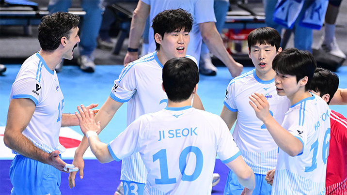 대한항공, 한전 3-1로 꺾고 ‘선두 탈환’…GS, 정관장 3-0 완파