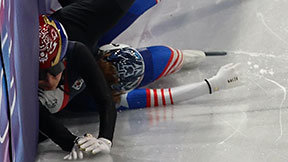 4년만에 또 ‘꽈당’ 불운… 쇼트트랙 혼성계주 첫메달 실패