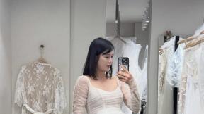 남보라, D라인 뽐내며 드레스 피팅…만삭 화보 앞두고 미모 폭발