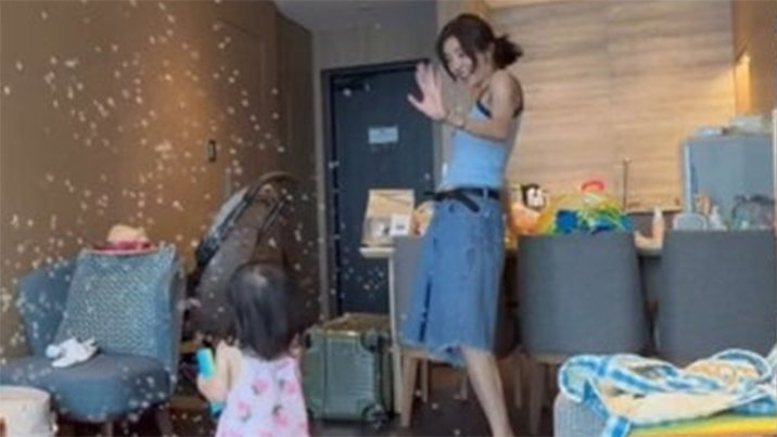 손담비, 숙소서 딸과 비눗방울 놀이 ‘민폐’ 논란…“제 부주의였다” 사과