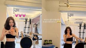 출산 후 21㎏ 감량 손담비, 운동으로 만든 ‘직각어깨’ 눈길